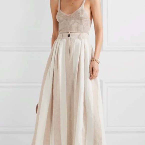 100% Raw Linen Midi Skirt - Picture 10 of 10